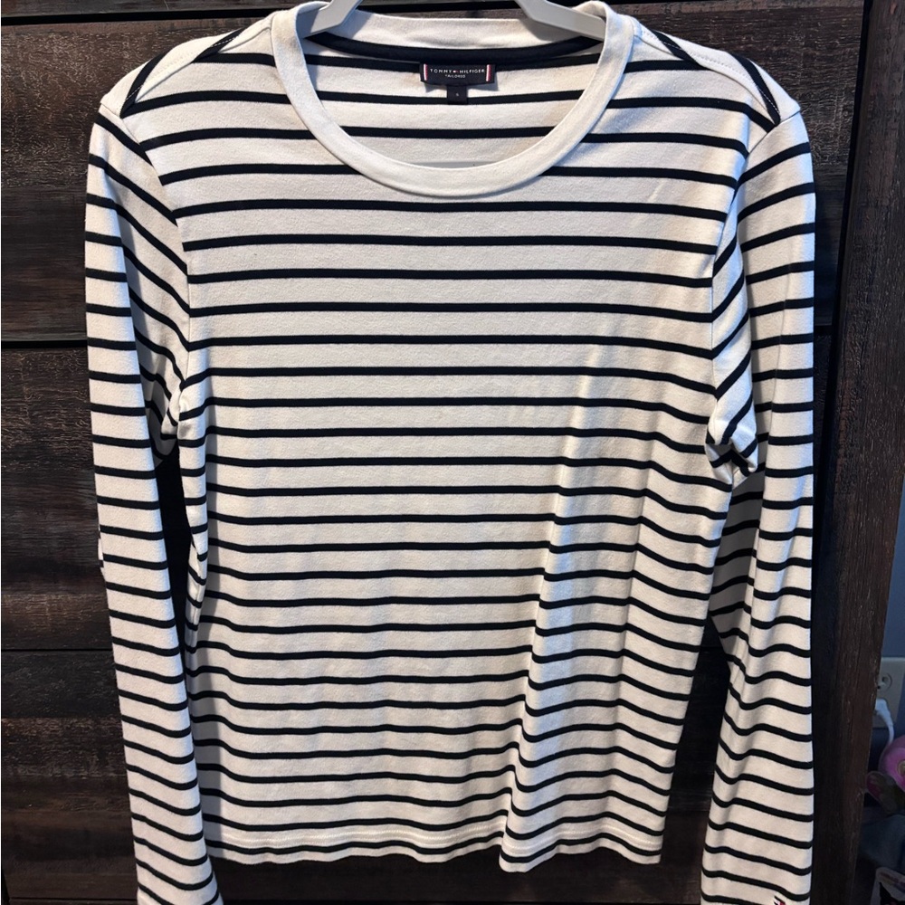 Tommy Hilfiger Classic Black and White Striped Tee